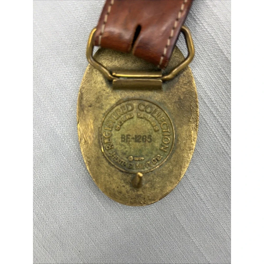 Vintage Hand Braided Horsehair Belt Texas Lone Star Brass Buckle Size 34